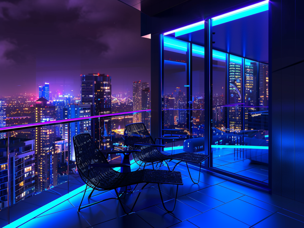 Jak zaaranżować balkon z funkcjonalnymi meblami ogrodowymi i lampami LED