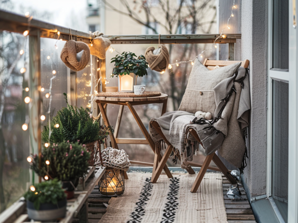 Jak zaaranżować balkon z funkcjonalnymi meblami ogrodowymi i lampami LED