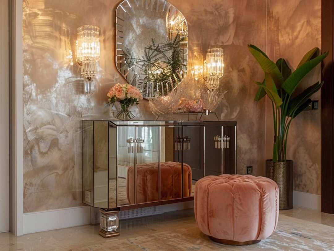 ak wybrać meble do przedpokoju w stylu glamour?