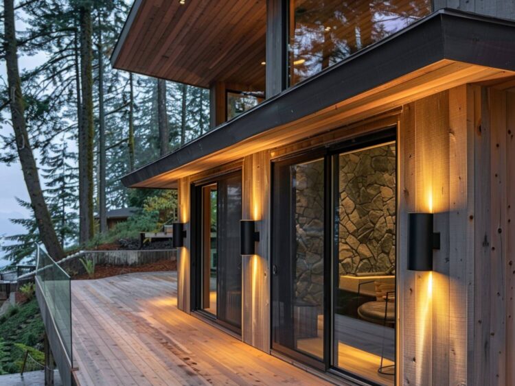 jakie lampy elewacyjne wybrać do domów z fasadą drewnianą