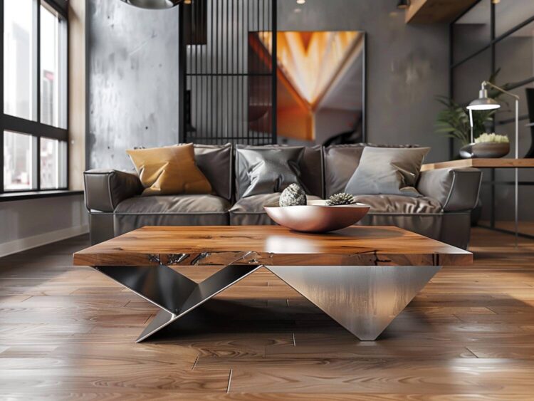 Najlepsze stoły kawowe w stylu industrialnym z elementami drewna i metalu