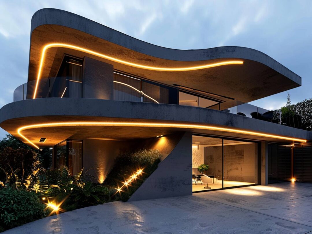 jakie lampy elewacyjne wybrać do domów z fasadami o niestandardowym kształcie