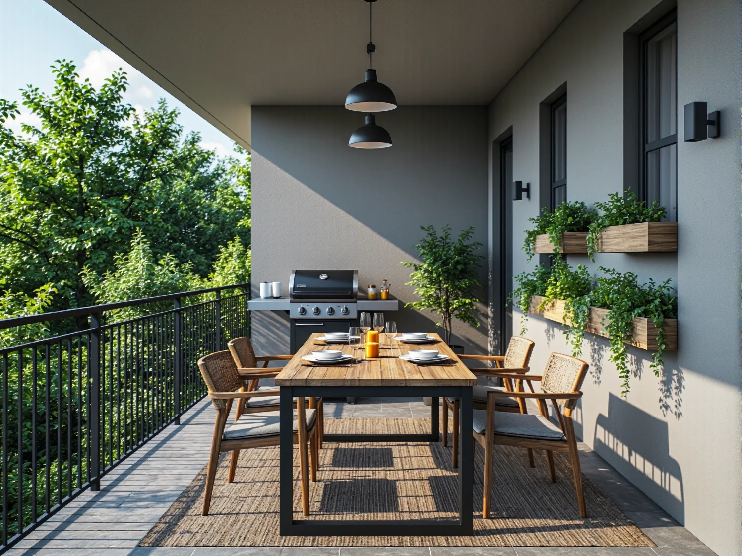 Relaks na balkonie: wygodny fotel wiszący typu kokon w przytulnej aranżacji