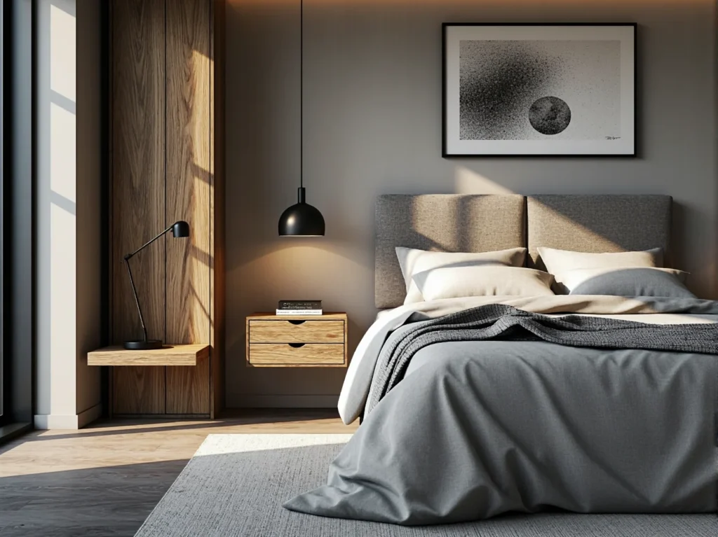 Wisząca szafka nocna dąb z szufladą do sypialni