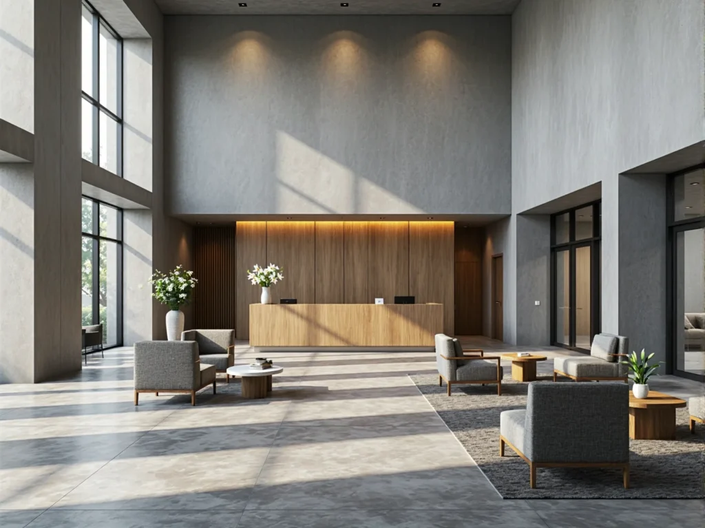 Lada recepcyjna dąb naturalny z podświetleniem LED