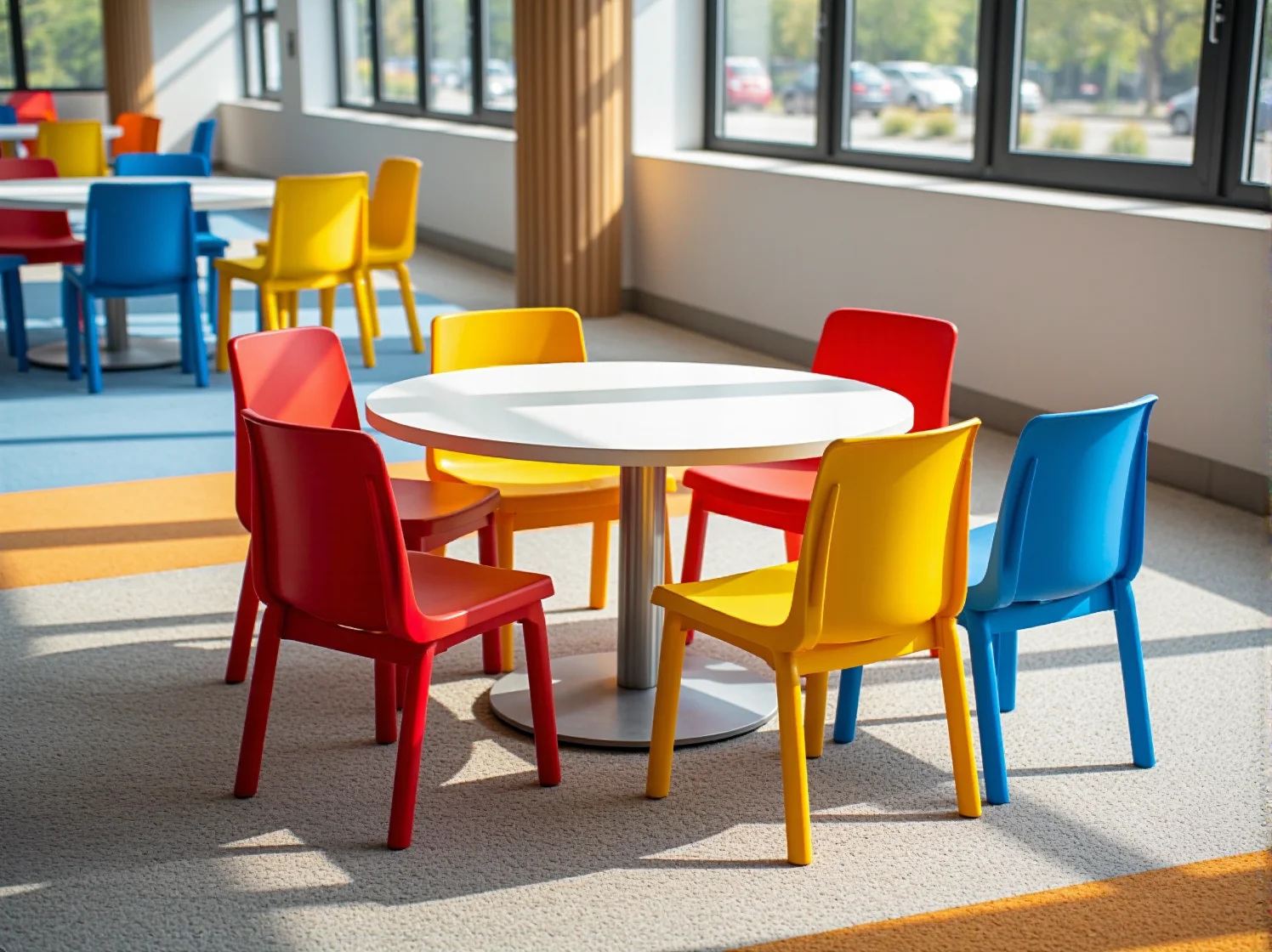 Strefa relaksu w biurze wyposażona w komfortowe sofy i fotele, wspierające kreatywność pracowników.