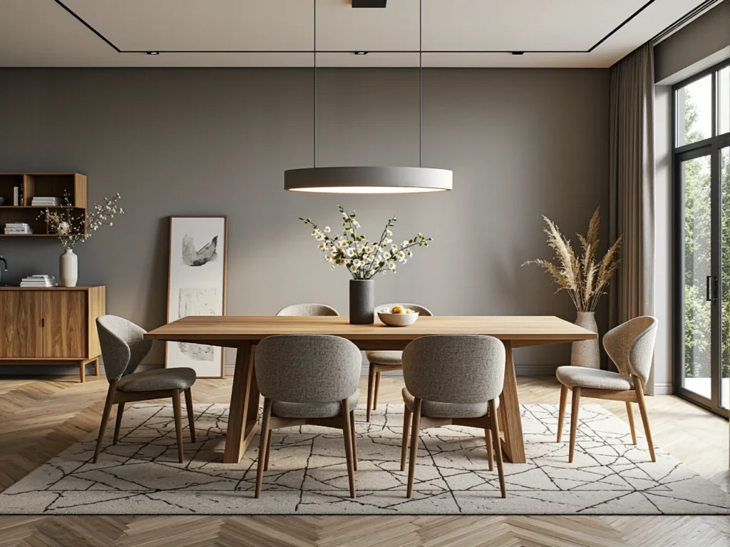 Rozkładany stół jadalniany dąb naturalny z drewnianymi nogami