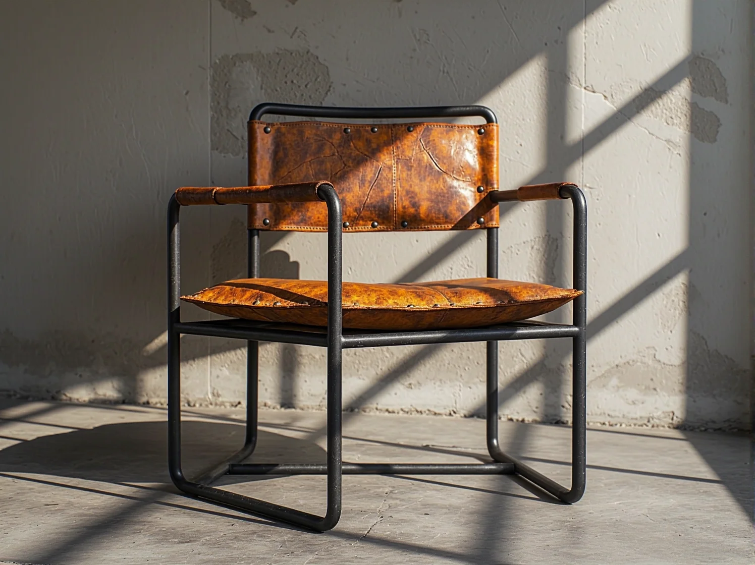 Ręczne szlifowanie blatu z litego drewna do loftowego biurka