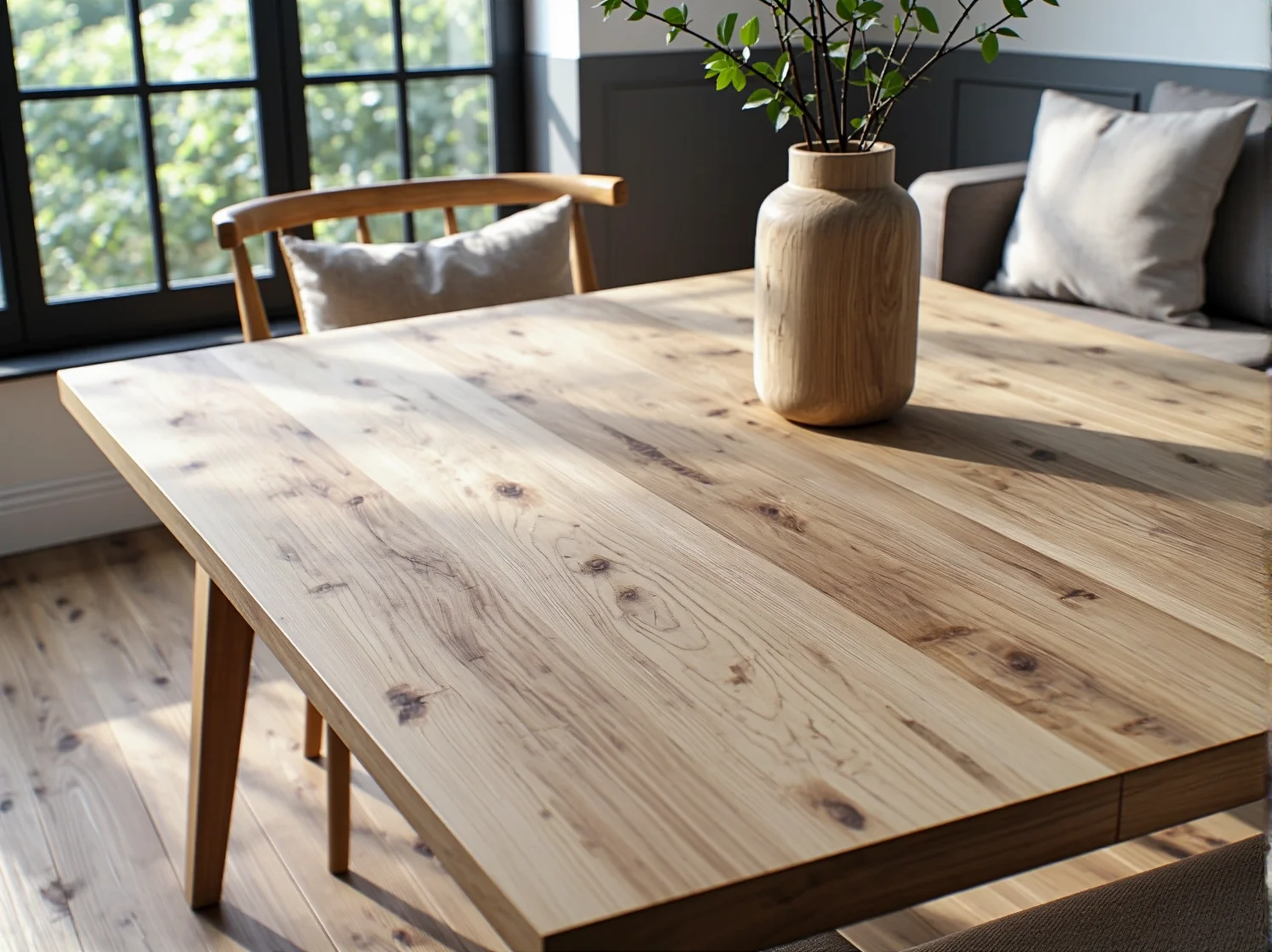 Szlifowanie drewnianego stołu ogrodowego przed malowaniem farbą do drewna