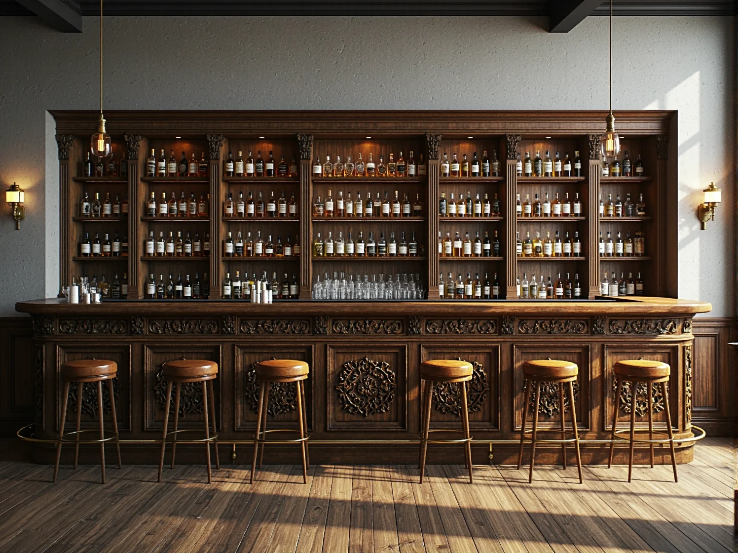 Unikalne akcesoria vintage i pamiątki na ścianach restauracji dodające wnętrzu charakteru.