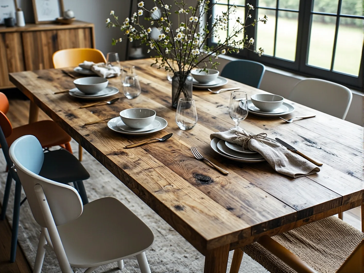 Zrównoważony design meblowy i unikalne meble z odzysku zyskujące na znaczeniu w 2026 roku.